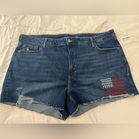 🇺🇸 NWT Old Navy OG straight patriotic denim shorts - Picture 2 of 5